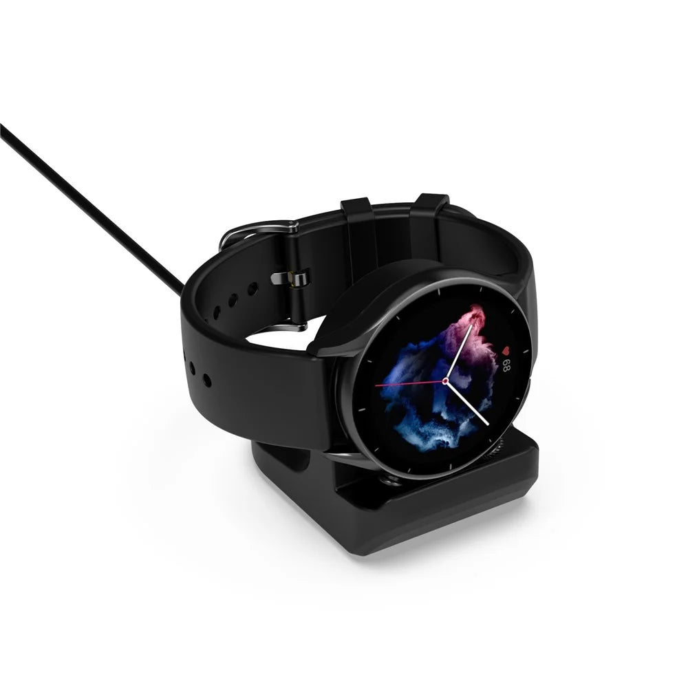 For Huami Amazfit GTR Mini (A2174) / GTS 4 / GTS 4 Mini Smart Watch Charger Stand Anti-Slip Silicone Charger Holder - Black - 4