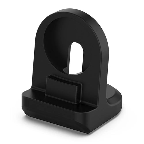 For Honor Watch GS 3i (MNS-B39) Silicone Stand Charger Charging Base Holder with Integrated Cable Management Slot (Cable Not Included) - Black - 1