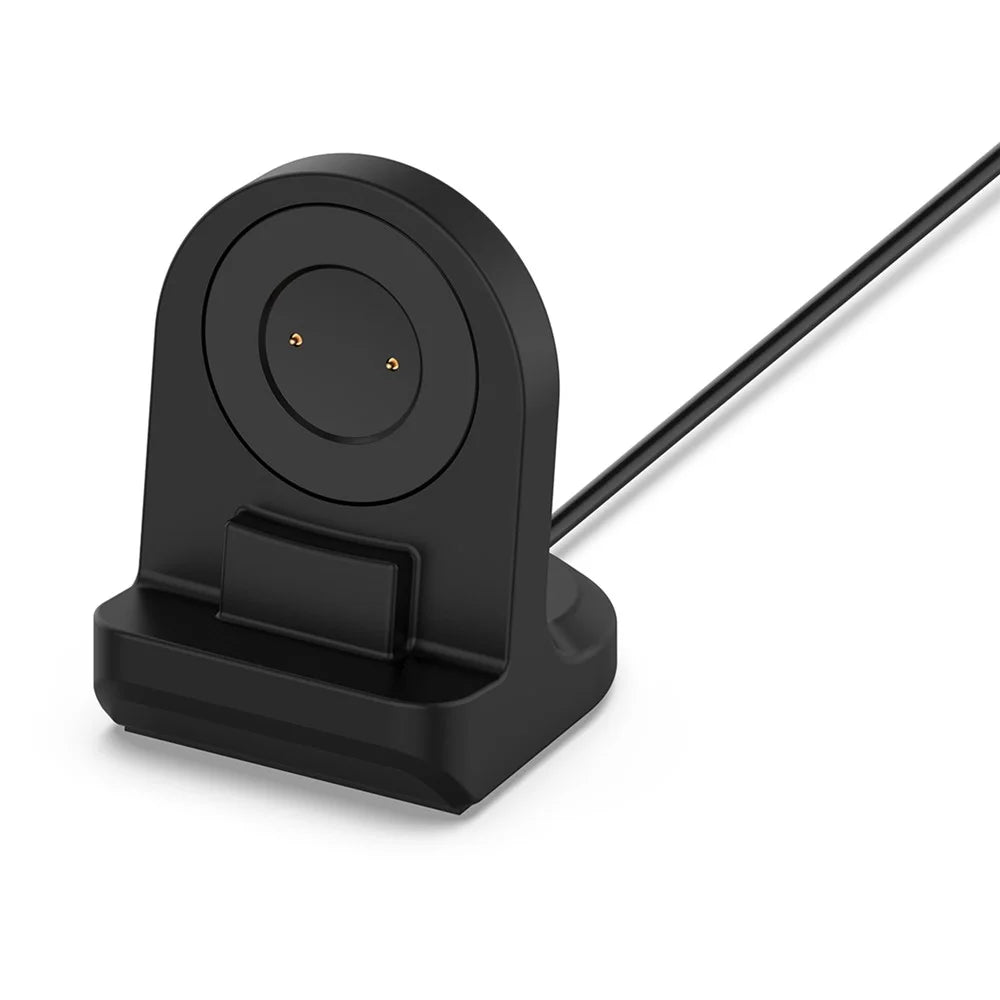 For Honor Watch GS 3i (MNS-B39) Silicone Stand Charger Charging Base Holder with Integrated Cable Management Slot (Cable Not Included) - Black - 3