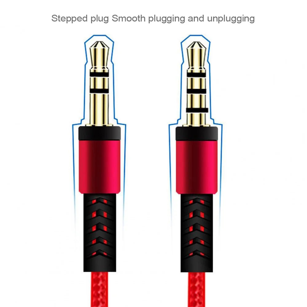 1.2m 3.5mm to 3.5mm Male to Male Stereo Audio Aux Cable Headphone Cord with Press Key Volume Control Mic - Black - 6
