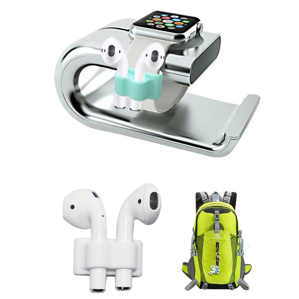 5-in-1 Silicone Case for Apple AirPods Pro Protective Case Set with Neck Strap, Earphone Holder - Mint Green - 3
