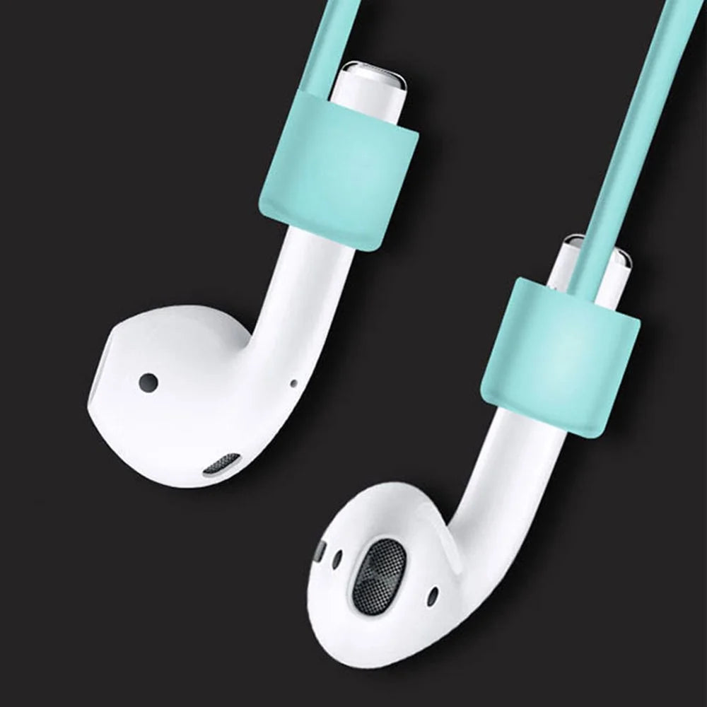 5-in-1 Silicone Case for Apple AirPods Pro Protective Case Set with Neck Strap, Earphone Holder - Mint Green - 5