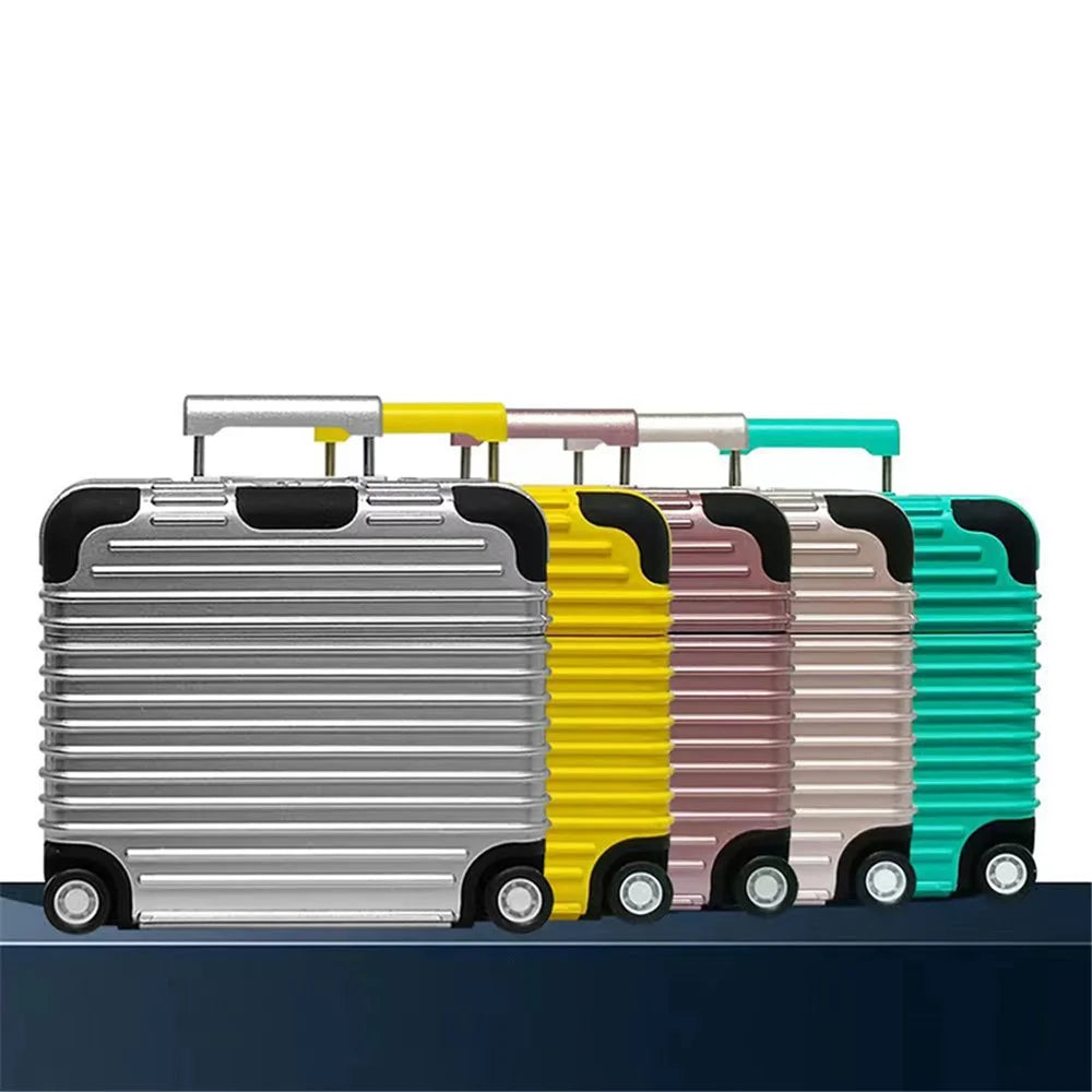 For Apple AirPods Pro / Pro 2 Charging Case Cover Wheel Luggage Design Silicone Case Bluetooth-compatible Headset Protector - Black - 7