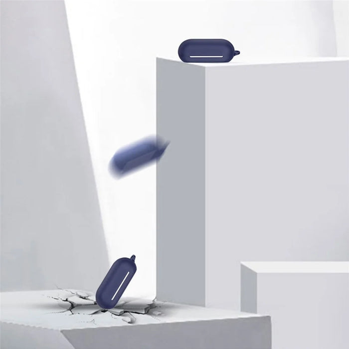For Sony WF-C700N Silicone Cover Bluetooth-compatible Earphone Protective Case with Anti-lost Buckle - Dark Blue - 4