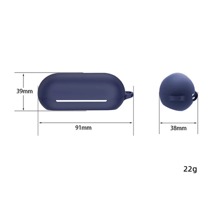 For Sony WF-C700N Silicone Cover Bluetooth-compatible Earphone Protective Case with Anti-lost Buckle - Dark Blue - 6