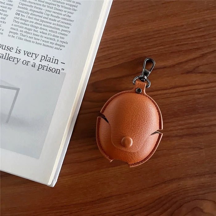 For HUAWEI FreeBuds 5 Business PU Leather Anti-drop Case Bluetooth-compatible Earphone Protective Cover - Brown - 2