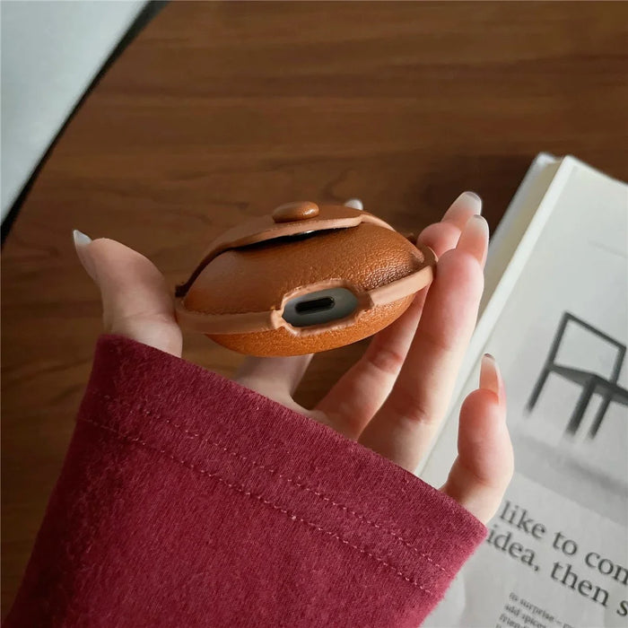For HUAWEI FreeBuds 5 Business PU Leather Anti-drop Case Bluetooth-compatible Earphone Protective Cover - Brown - 4