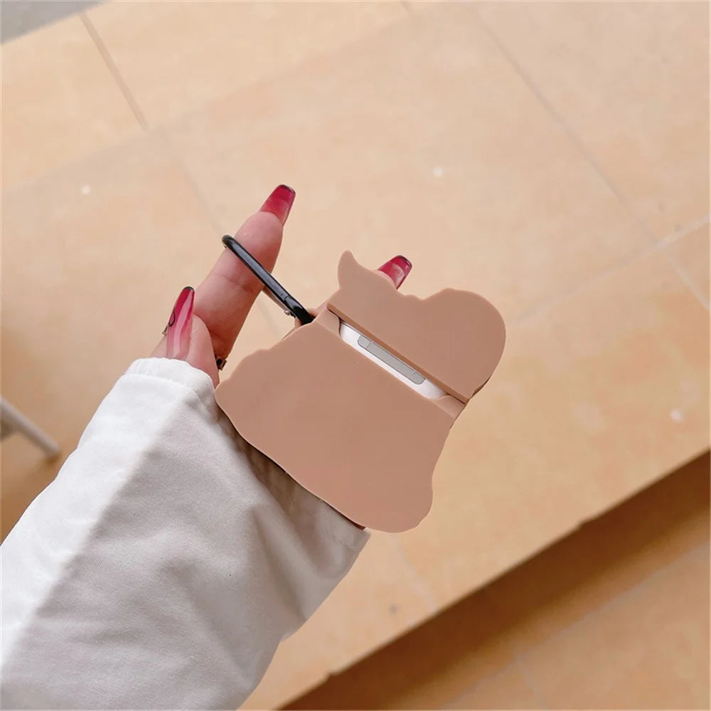 For Apple AirPods with Charging Case (2019) /  AirPods with Wireless Charging Case (2019) Silicone Case Mermaid Design Earphone Cover with Carabiner - 5