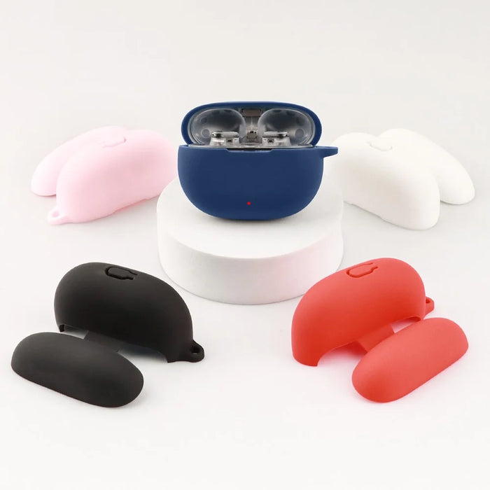 Silicone Case for Beats Studio Buds+ Bluetooth-compatible Earphone, Anti-drop Earbud Cover with Hanging Buckle - Dark Blue - 7