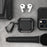 For AirPods 3 Earphone Protective Cover TPU+PC Carbon Fiber Texture Shockproof Case with Carabiner - Black - 5