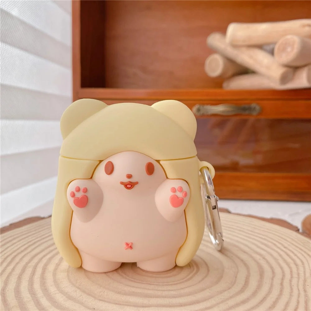 Silicone Case for Apple AirPods with Charging Case (2016) / (2019) / AirPods with Wireless Charging Case (2019) Earphone Cover with Carabiner - 2
