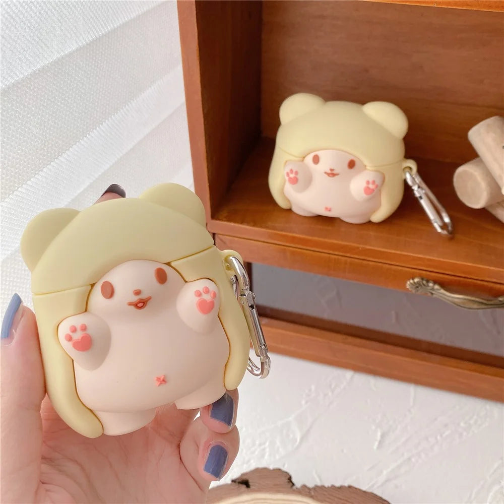 Silicone Case for Apple AirPods with Charging Case (2016) / (2019) / AirPods with Wireless Charging Case (2019) Earphone Cover with Carabiner - 4