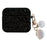 For Apple AirPods Pro Bluetooth-compatible Earphone TPU Case Diamond Texture Anti-drop Cover with Shell Pendant - Black - 1