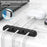 AHASTYLE PT125 5 Slots Cable Organizer Silicone Charger Cord Winder Desktop Management Clip - Black - 4