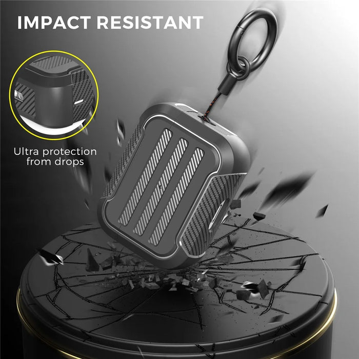 AHASTYLE PT115-PRO For AirPods Pro 2 Silicone Drop-proof Cover Split Type Bluetooth-compatible Earphone Protective Case - Black - 4