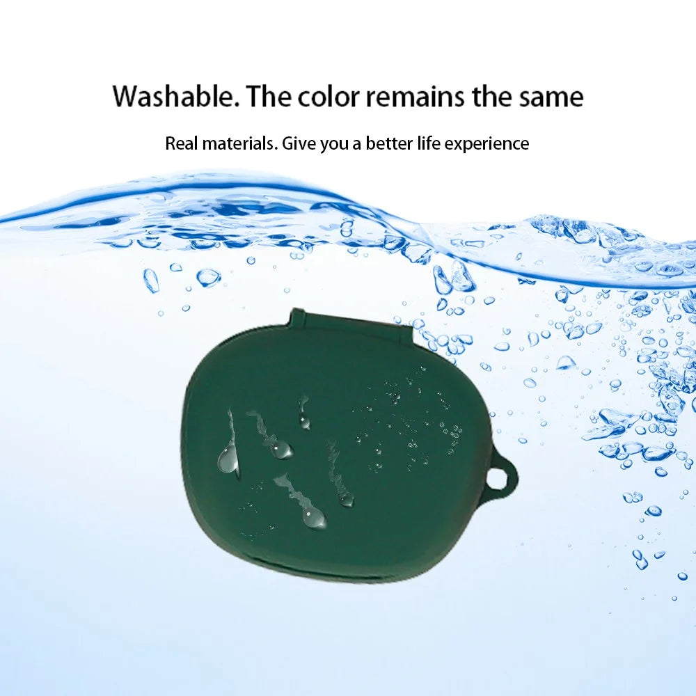 For EDIFIER NeoBuds Pro2 Silicone Case Bluetooth-compatible Earphone Charging Bin Anti-scratch Sleeve with Buckle - Blackish Green - 6