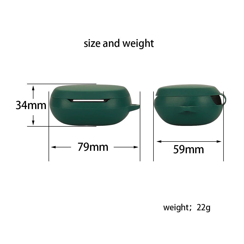 For EDIFIER NeoBuds Pro2 Silicone Case Bluetooth-compatible Earphone Charging Bin Anti-scratch Sleeve with Buckle - Blackish Green - 7
