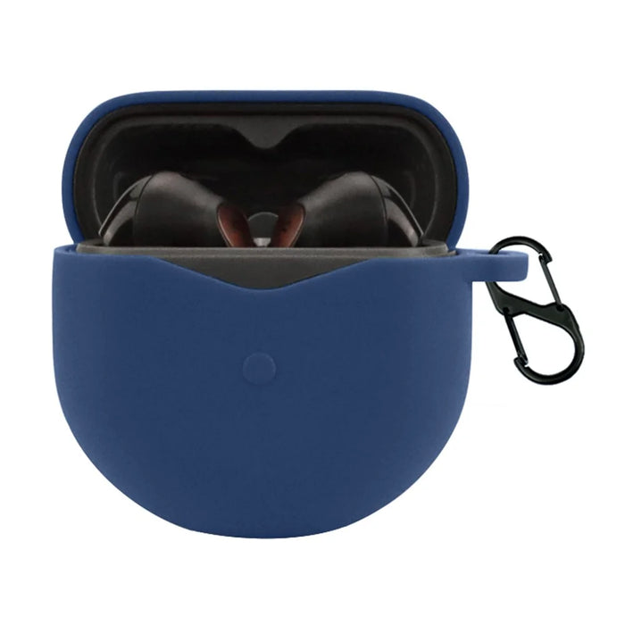 For SoundPEATS Air4 Bluetooth-compatible Earphone Silicone Case Dust-proof Protective Sleeve with Buckle - Dark Blue - 2