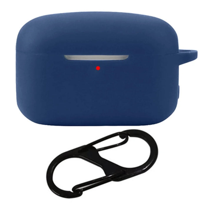 For EDIFIER TWS1 ANC Bluetooth-compatible Earphone Silicone Case Anti-drop Earbud Cover with Buckle - Dark Blue - 1