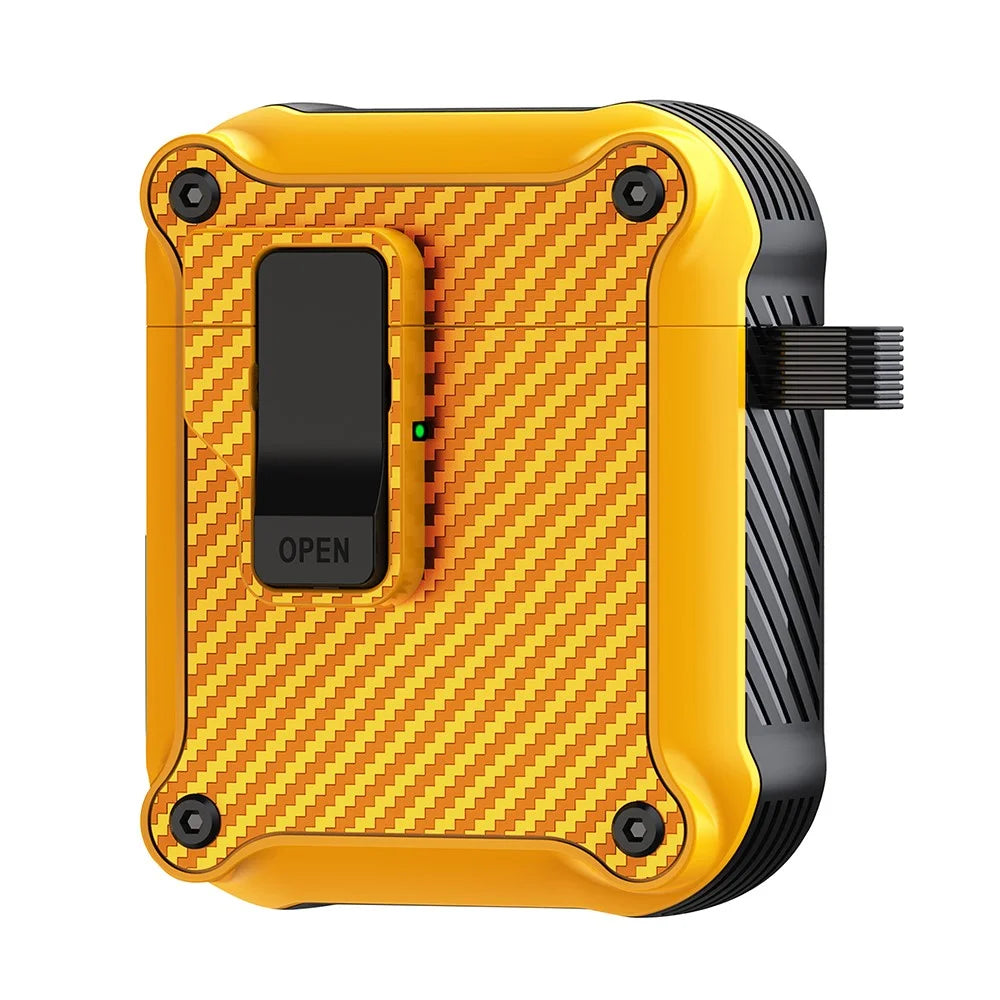 For Apple AirPods with Charging Case (2016) / (2019) / AirPods with Wireless Charging Case (2019) Earphone Case TPU Cover - Yellow - 1