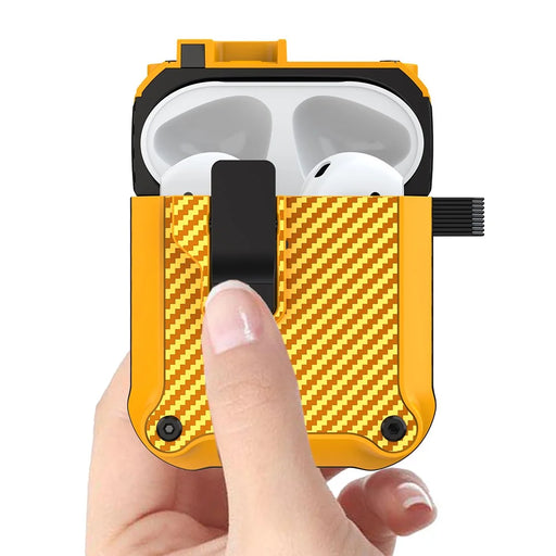 For Apple AirPods with Charging Case (2016) / (2019) / AirPods with Wireless Charging Case (2019) Earphone Case TPU Cover - Yellow - 2
