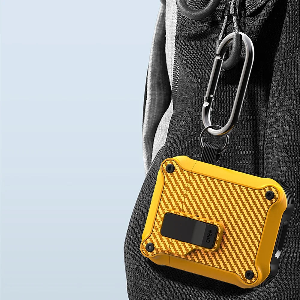 For Apple AirPods with Charging Case (2016) / (2019) / AirPods with Wireless Charging Case (2019) Earphone Case TPU Cover - Yellow - 5