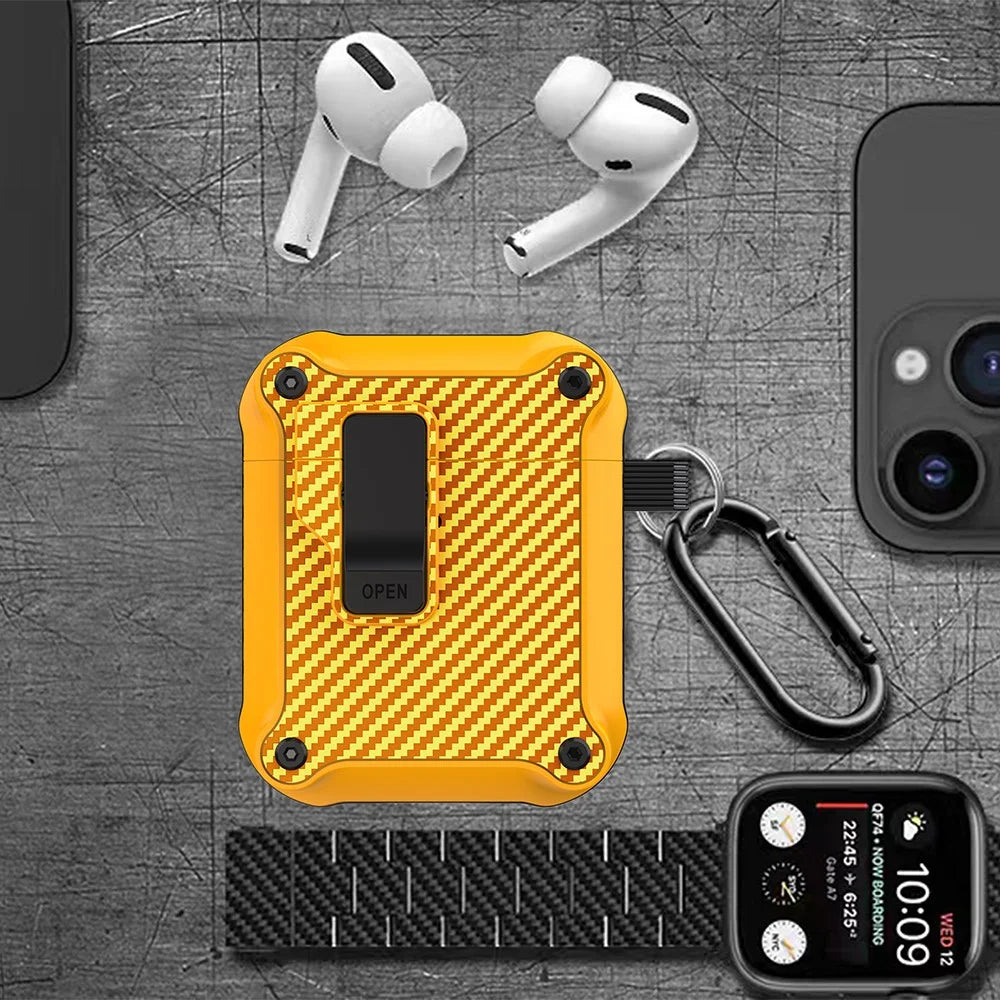 For Apple AirPods with Charging Case (2016) / (2019) / AirPods with Wireless Charging Case (2019) Earphone Case TPU Cover - Yellow - 6