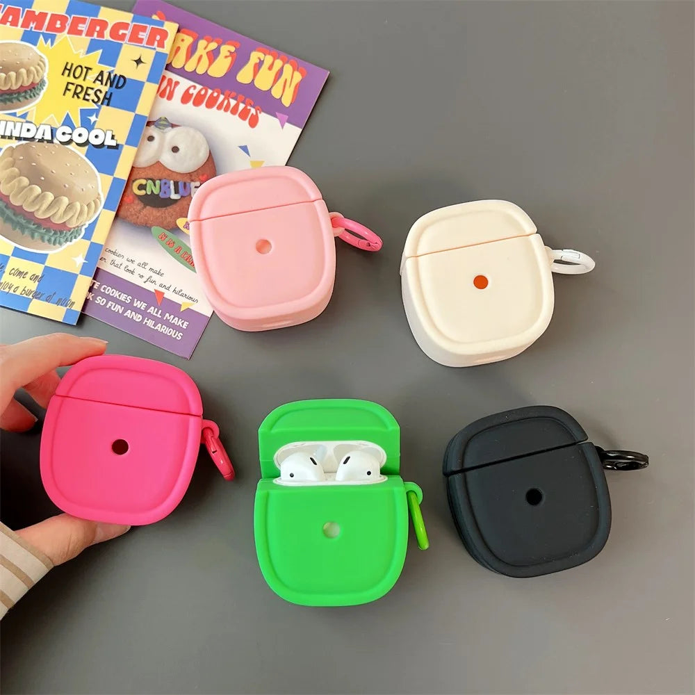For Apple AirPods with Charging Case (2016)(2019) / AirPods with Wireless Charging Case (2019) Earphone Cover Oval Anti-drop Silicone Case - Rose - 3