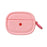 For Apple AirPods 3 Candy Color Oval Silicone Case Earphone Protective Cover with Ring Buckle - Pink - 1