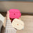 For Apple AirPods 3 Candy Color Oval Silicone Case Earphone Protective Cover with Ring Buckle - Pink - 3