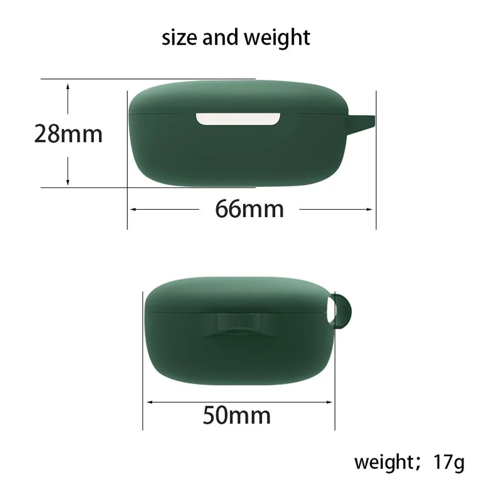 For Xiaomi Air 3 SE Bluetooth-compatible Earphone Silicone Protective Case Anti-drop Earbud Cover with Buckle - Blackish Green - 6