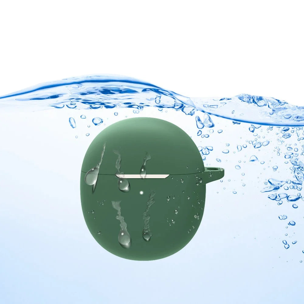 For OPPO Enco R Bluetooth-compatible Earphone Silicone Cover Anti-drop Protective Case with Buckle - Dark Blue - 5