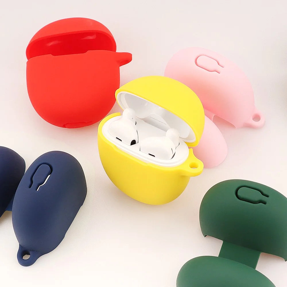 For OPPO Enco R Bluetooth-compatible Earphone Silicone Cover Anti-drop Protective Case with Buckle - Dark Blue - 6