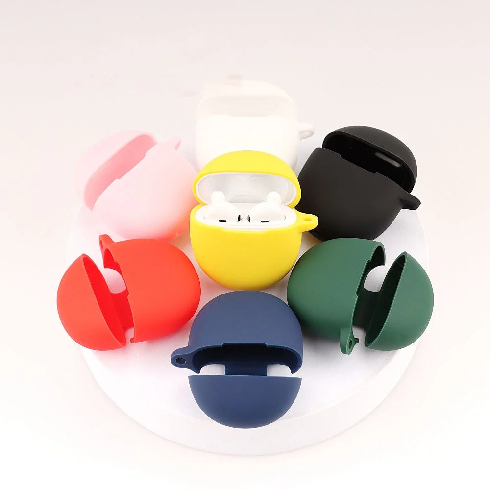 For OPPO Enco R Bluetooth-compatible Earphone Silicone Cover Anti-drop Protective Case with Buckle - Dark Blue - 7