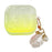 For AirPods Pro 2 Gradient Shell Grain Earphone Case Soft TPU Anti-Fall Square Cover with Shell Shape Pendant - Yellow - 1