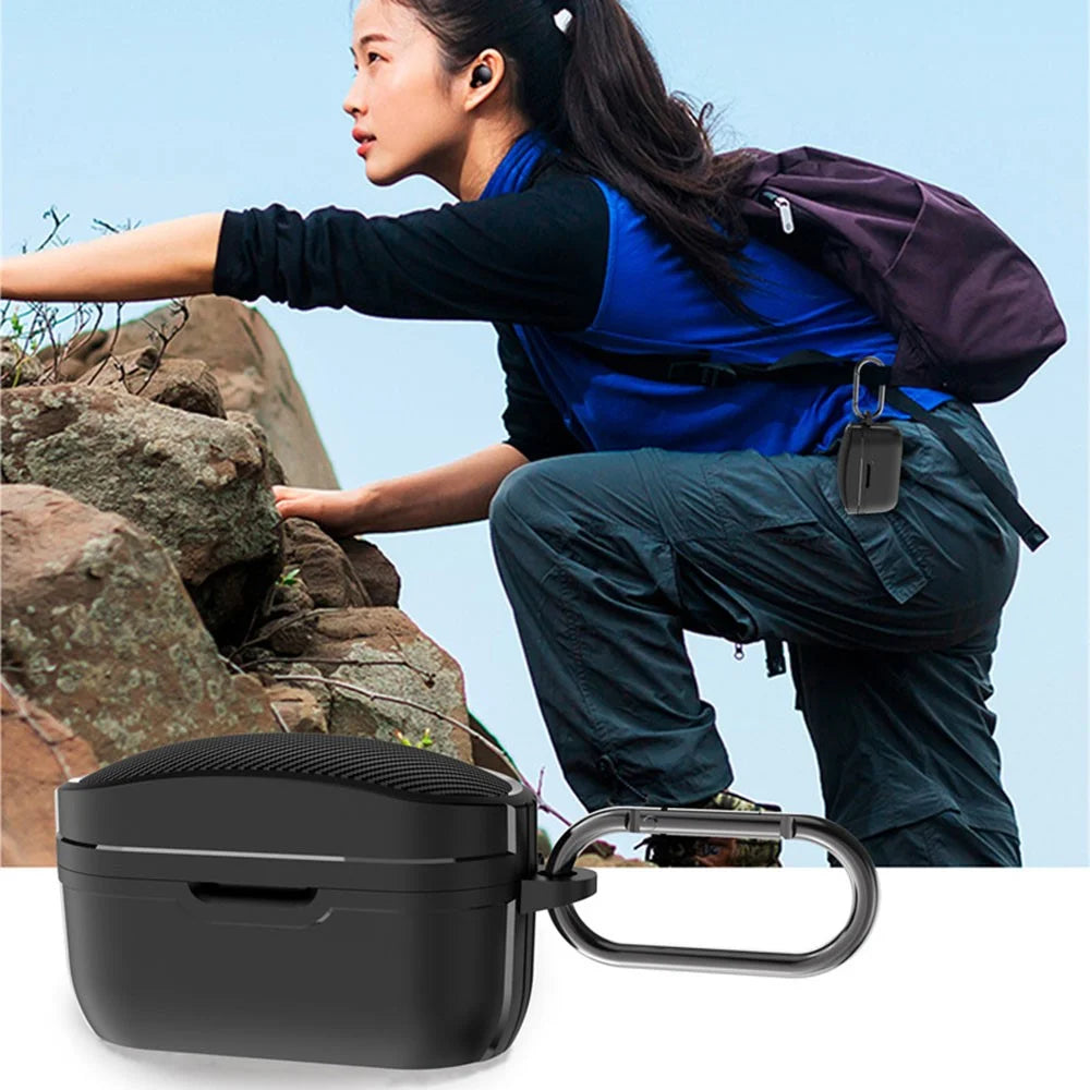 TPU Earphone Case for Sony WF-1000XM4 , Anti-scratch Bluetooth-compatible Earbud Protective Cover - Black - 6