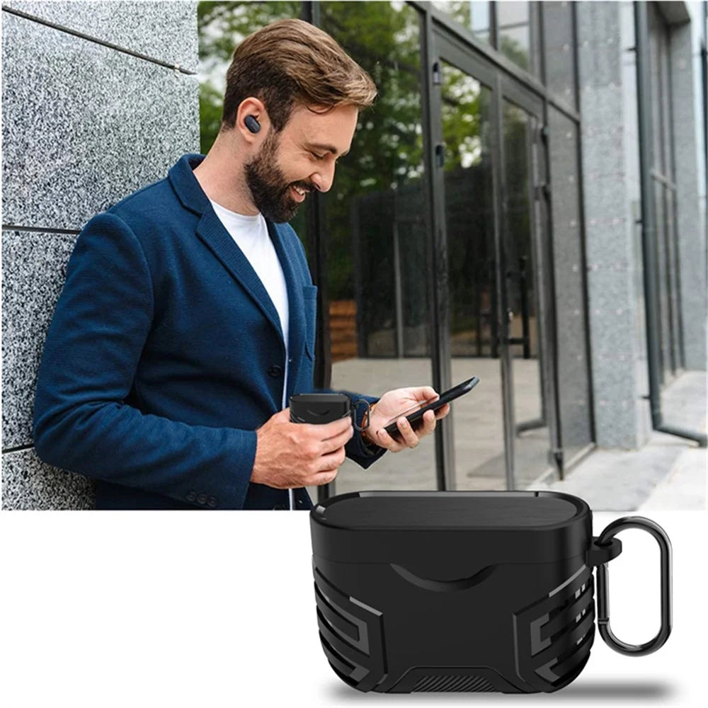 For Sony WF-1000XM3 Bluetooth-compatible Earphone Protective Case Drop-proof Earbud TPU Cover - Black - 6