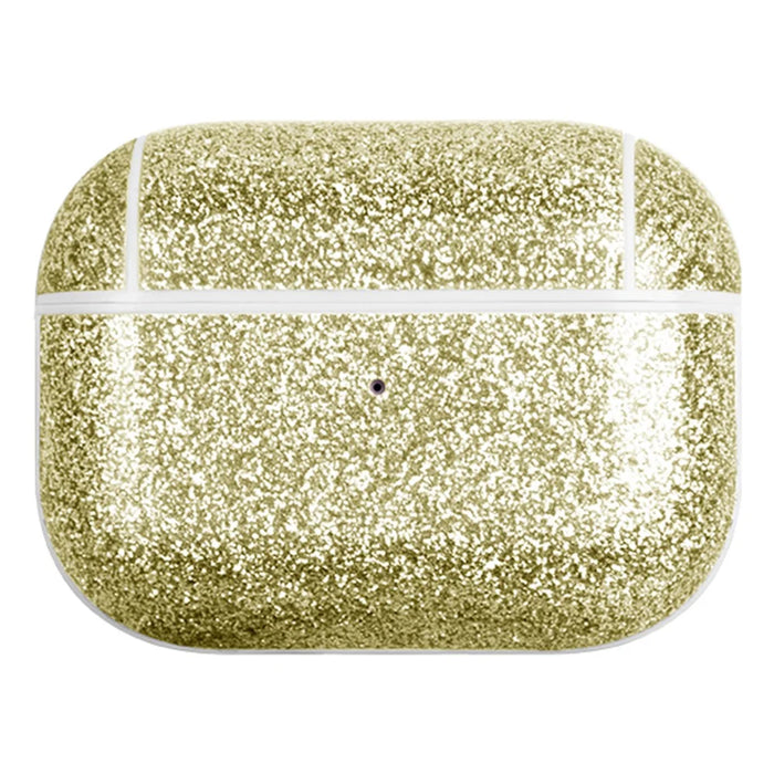 For AirPods Pro (Gen 2) (USB-C) / Pro 2 Charging Case Cover Bluetooth-compatible Earbuds Glitter PU+TPU Protective Case - Gold - 1
