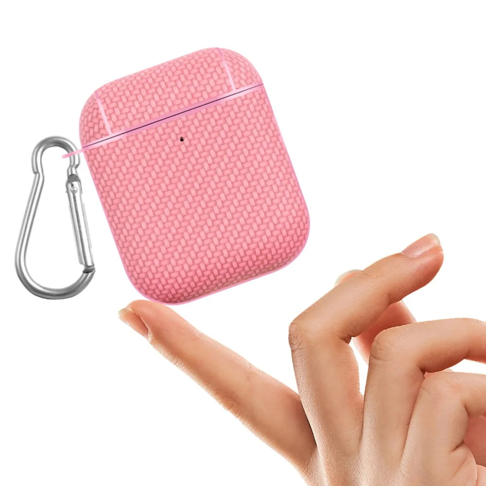Earphone Case for Apple AirPods with Charging Case (2016) / (2019) / AirPods with Wireless Charging Case (2019) Leather Coated PC Cover - Pink - 5