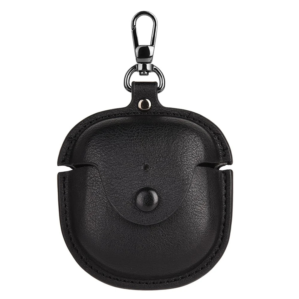 PU Leather Case for Bose QuietComfort Earbuds II Bluetooth-compatible Earphone Drop-proof Cover with Key Holder - Black - 1
