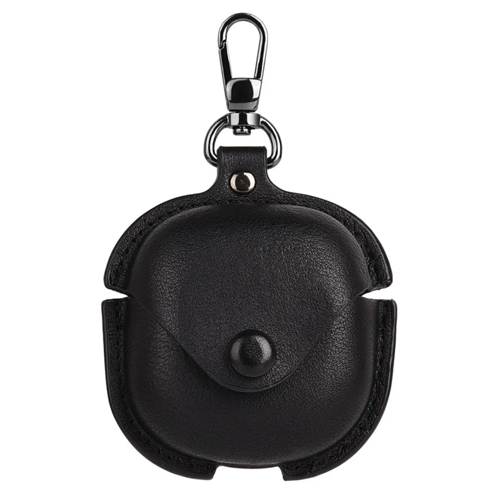 Earphone Case For Samsung Galaxy Buds Pro / Buds Live / Buds Pro 2 PU Leather + PC Earbud Cover with Key Holder - Black - 1