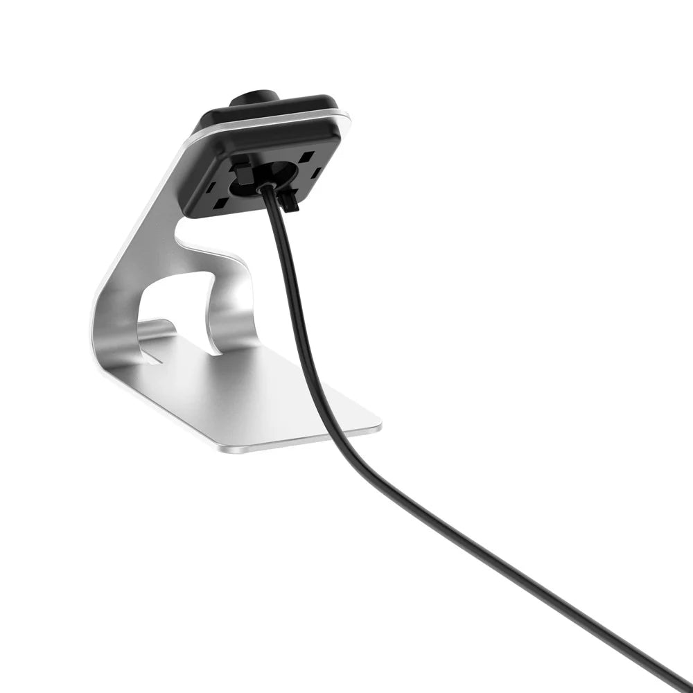 For Amazfit T-Rex Ultra A2142 Metal Watch Charger Magnetic Absorption Charging Dock with 1.5m USB Cable - Silver - 6