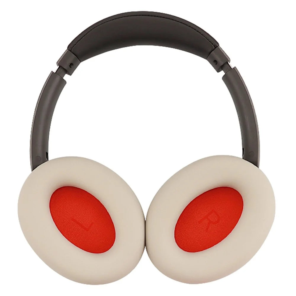 1 Pair For 1MORE Sonoflow Wireless Bluetooth-compatible Headphone Earpad Silicone Protective Case - Beige - 2