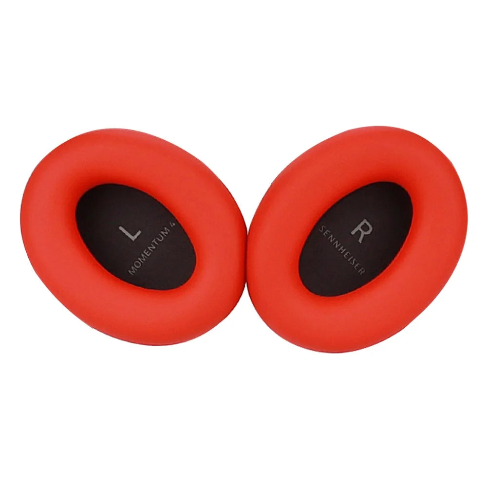 1 Pair For Sennheiser MOMENTUM 4 Wireless Bluetooth-compatible Headphone Earpad Silicone Protective Case - Red - 1