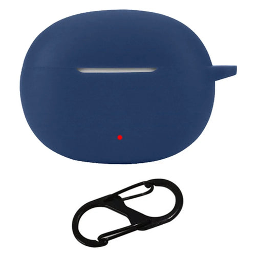 For Honor LCHSE X5s Wireless Headphone Silicone Sleeve Drop Protection Cover Case with Hanging Buckle - Dark Blue - 1