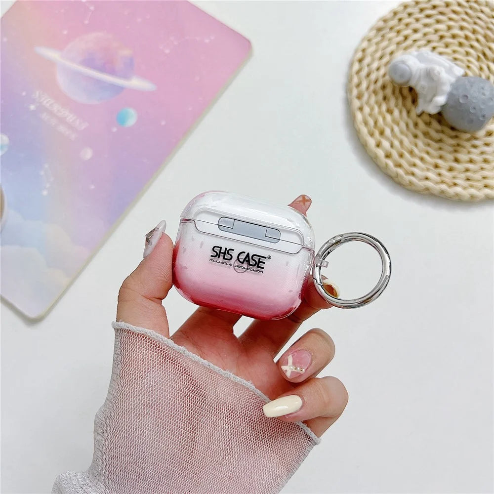 For Apple AirPods 3 Bluetooth-compatible Earphone PC Protective Cover Cute Glitter Anti-drop Case - Rose - 3