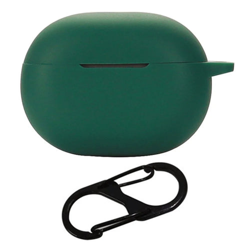 For SoundPEATS Engine 4 Headphone Anti-dust Sleeve Silicone Cover with Anti-lost Buckle - Blackish Green - 1