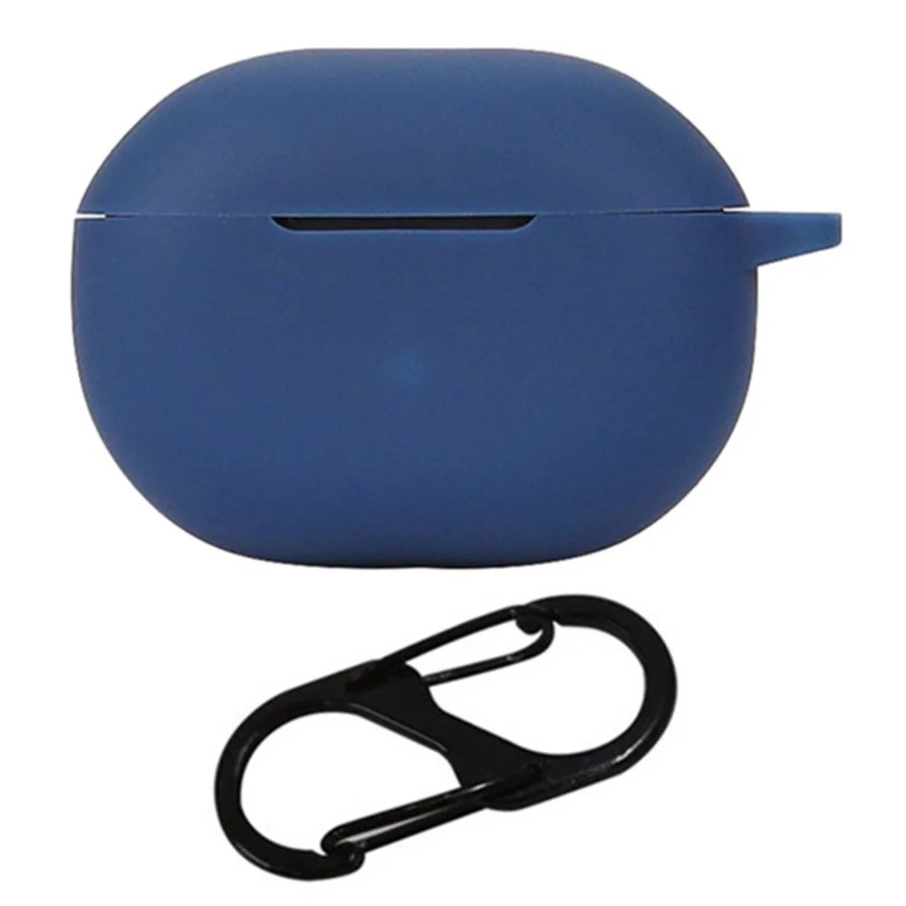 For SoundPEATS Mini Pro HS Bluetooth-compatible Earphone Soft Silicone Anti-drop Cover with Anti-lost Buckle - Dark Blue - 1