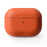 MELKCO Earphone Case for Apple AirPods Pro Genuine Cow Leather Coated PC Protective Shockproof Cover - Orange - 1