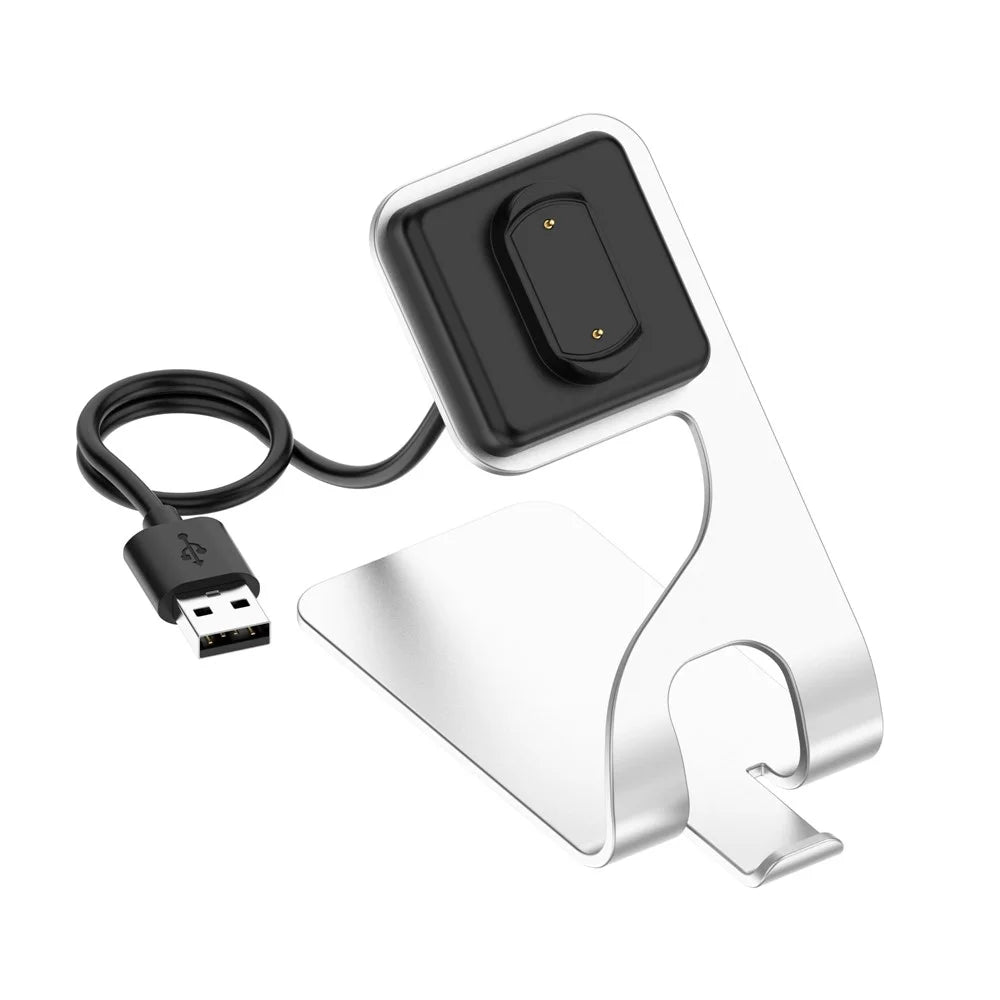 For Huami Amazfit Cheetah A2294 Metal Charging Stand Magnetic Smart Watch Charger - Silver - 1